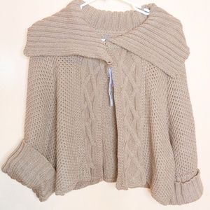 Apt 9 cropped knit brown shrug  sweater